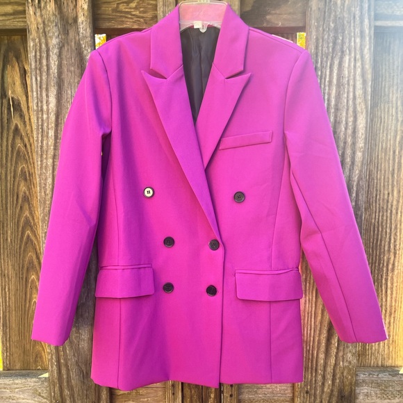 Purple Button Down Blazer - Picture 6 of 6